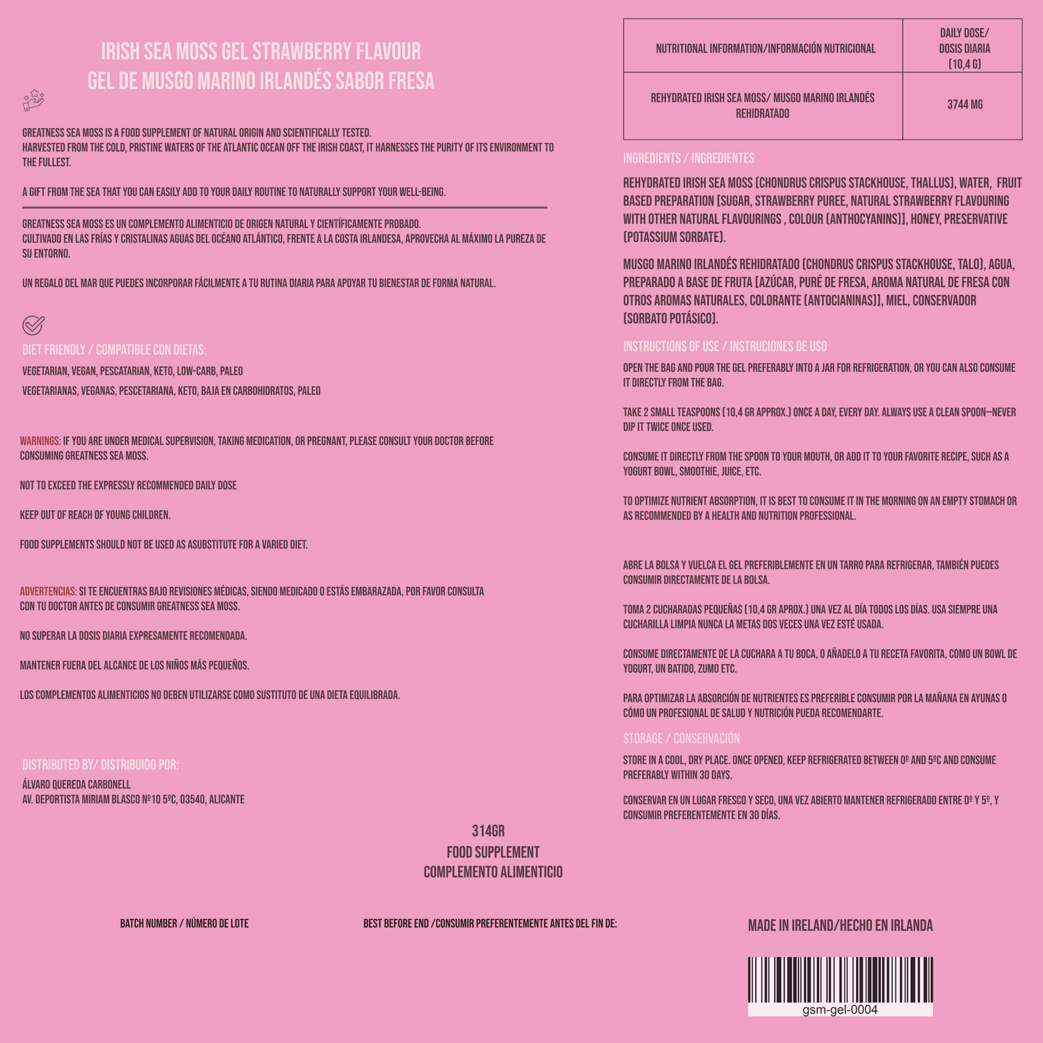 Musgo Marino Sabor Fresa